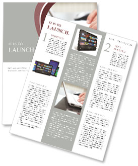Working With Laptop Newsletter Template