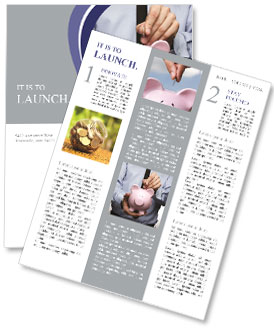 Pink Pig Bank Newsletter Template