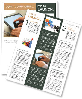 Touch Screen Computer Newsletter Template