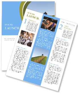 Man Jogging In Field Newsletter Template