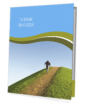 Man Jogging In Field Presentation Folder