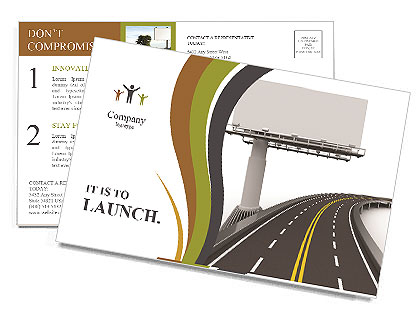 The road and the big board Postcard Template