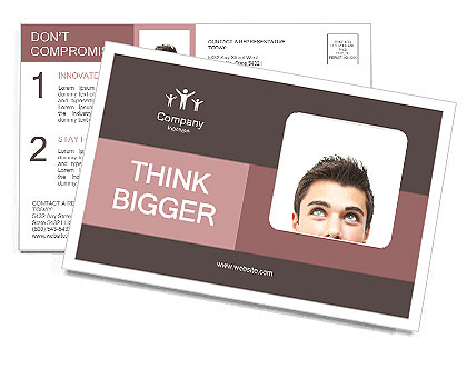 Dreaming Man Postcard Template