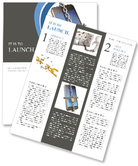 Mobile Phone In Chain Newsletter Template