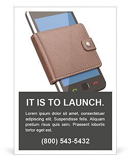 Mobile Phone In Purse Ad Template