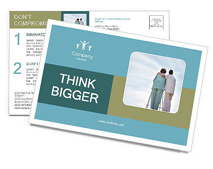 Retired Couple Postcard Template
