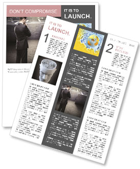 Businessman At Labyrinth Newsletter Template