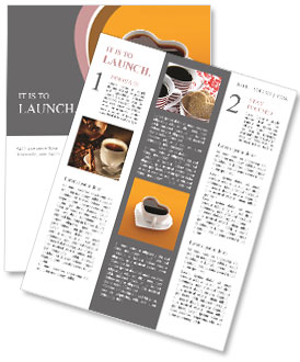 Heart Formed Cup Newsletter Template