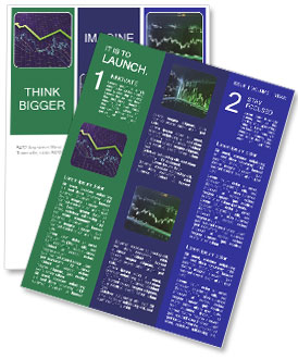 Forex Chart Shows Green Arrow Growth In Blue Space Newsletter Template