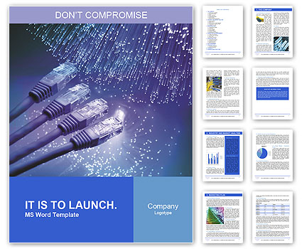 Vibrant Fiber Optics: A Background Adorned With Numerous Light Points Word Template