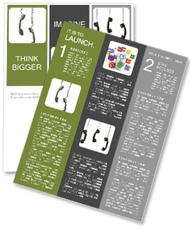 White Background Phone Receivers: Hanging In Style Newsletter Template