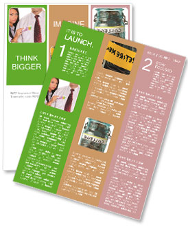 A Young Woman Extorts Money From A Man's Pocket In Euros. Newsletter Template