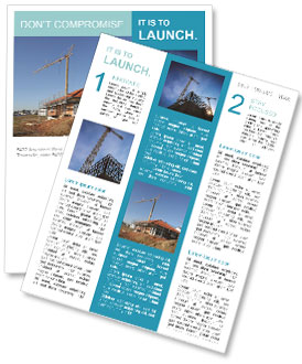 A house under construction with a crane in the background Newsletter Template
