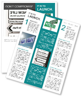 Life Change Concept Illustrated Through Road Signs On Black To White Gradient Background Newsletter Template