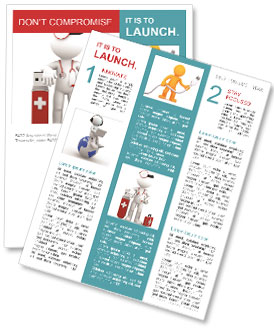 Isolated Image Of Doctor Holding Usb Flash Drive Newsletter Template