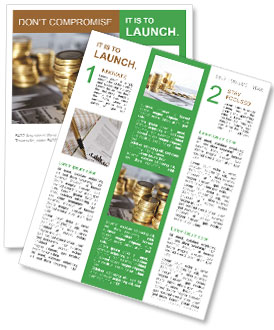 Illustration du rapport financier : utilisation de pièces de monnaie dans un diagramme commercial Newsletter