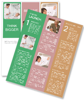 Medical Practitioner Holding A Chart In A Hospital Ward While Standing Upright. Newsletter Template