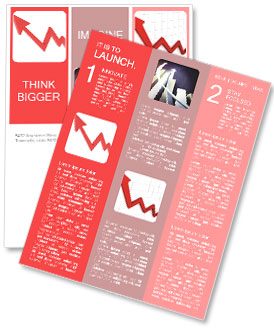 Upward Trend Of Red Arrow Graph Newsletter Template
