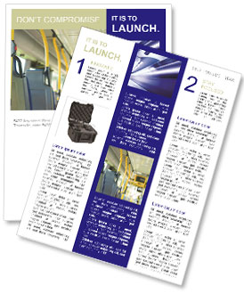 Interior Design Of Contemporary Urban Buses Newsletter Template