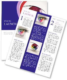 Vibrant Rainbow Eye Against A Bright Background Newsletter Template