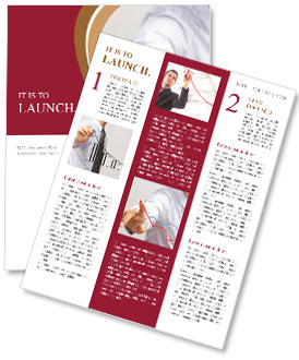 A man pointing to a red arrow on a chart Newsletter Template