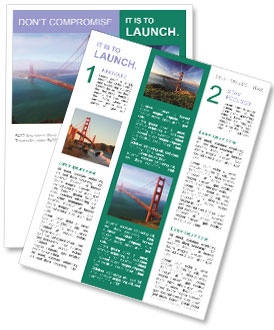 Discovering The Iconic Golden Gate Bridge In San Francisco, California, Usa Newsletter Template