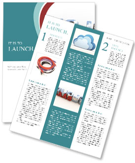 White Background Cloud Saas: The Benefits And Advantages Newsletter Template