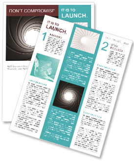 Indoor View Of Gun Barrel On White Background Newsletter Template