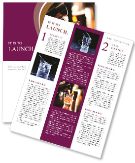 Cocktail Being Poured By A Bartender Into A Glass Newsletter Template