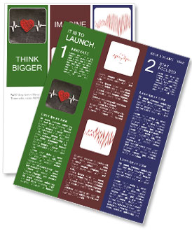 Designing A Heartbeat Character With Love Heart On Chalkboard Newsletter Template