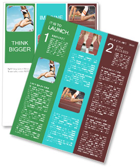 Female Athlete Overcoming Hurdles In Track And Field Race Newsletter Template