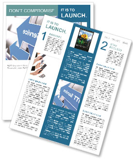 3D Render Of Blue Arrow With Ott Service Slogan On Grey Background - Information Technology Concept Newsletter Template