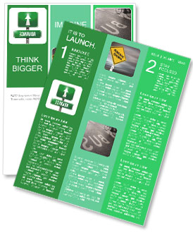 Illustration Design Of Advanced Road Signs On White Background Newsletter Template