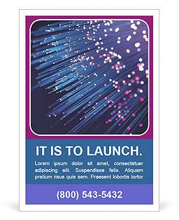 A blue and purple background with lines and dots Ad Template