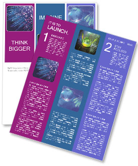 A blue and purple background with lines and dots Newsletter Template