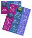 A blue and purple background with lines and dots Newsletter Template