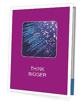 A blue and purple background with lines and dots Presentation Folder