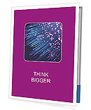 A blue and purple background with lines and dots Presentation Folder