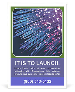 A blue and green background with lines Ad Template