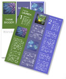 A blue and green background with lines Newsletter Template