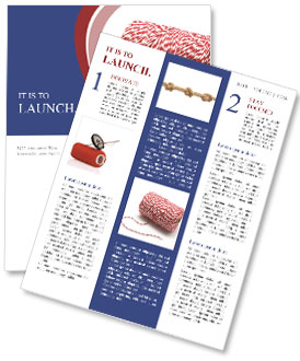 Isolated White Background Red And White Baker's Twine Spool Newsletter Template