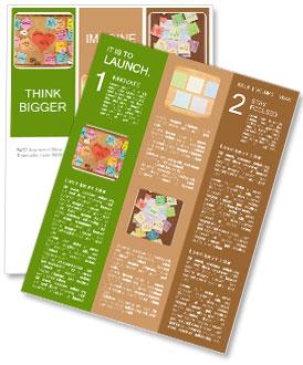 Balancing Career And Personal Life: Inspiring Messages On Colorful Paper Notes Displayed On A Cork Message Board. Newsletter Template