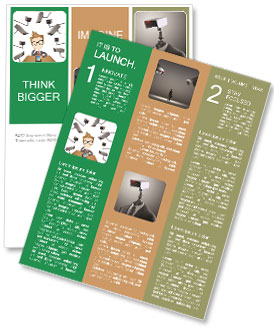 Cartoon Businessman Illustration: Surrounded By Surveillance Cameras At Desk. Newsletter Template