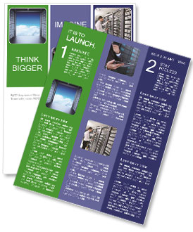 Conceptual 3D Design Of Network Server Room With Cloud Computing Infrastructure Outside Newsletter Template