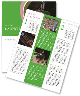 Mixing Panel Components Found In A Radio Studio Newsletter Template