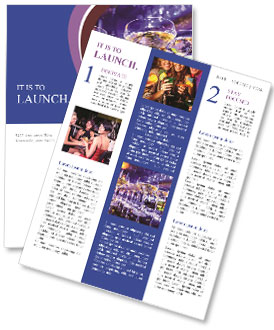 Soft Focused Image Of A Skilled Bartender Making Cocktails In The Background, With Glasses Of Champagne On The Bar Counter. Newsletter Template