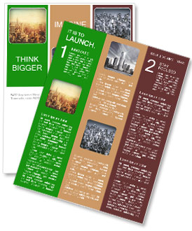 Sunset Skyline Of Manhattan In New York City Captured In Vintage Image. Newsletter Template