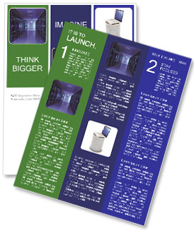 Contemporary Data Center Server Room Interior Design Newsletter Template