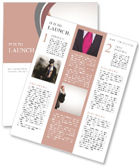 Portrait the beautiful businessman Newsletter Template