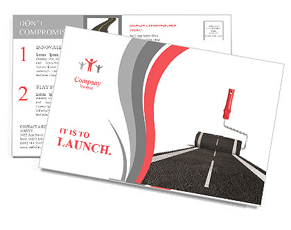 Draw the road Postcard Template